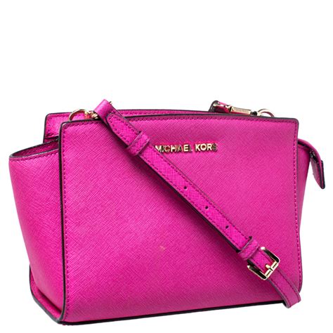 michael kors pink satchel|michael kors pink crossbody satchel.